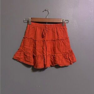 Hayden girls ruffle tiered skirt with eyelet lace hem size small